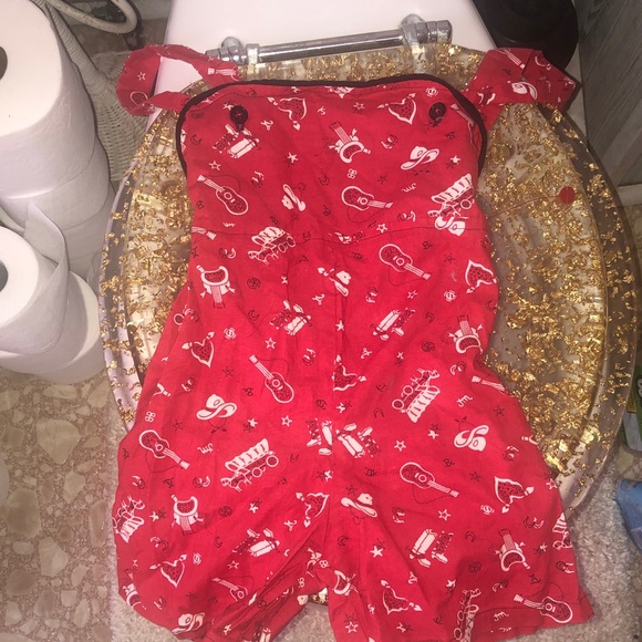 Handmade Other - Red Kids One Piece with Fun Patterns